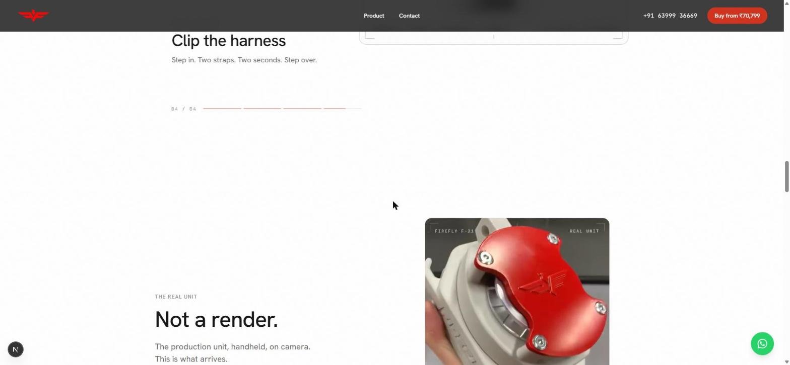 Product page — setup steps
